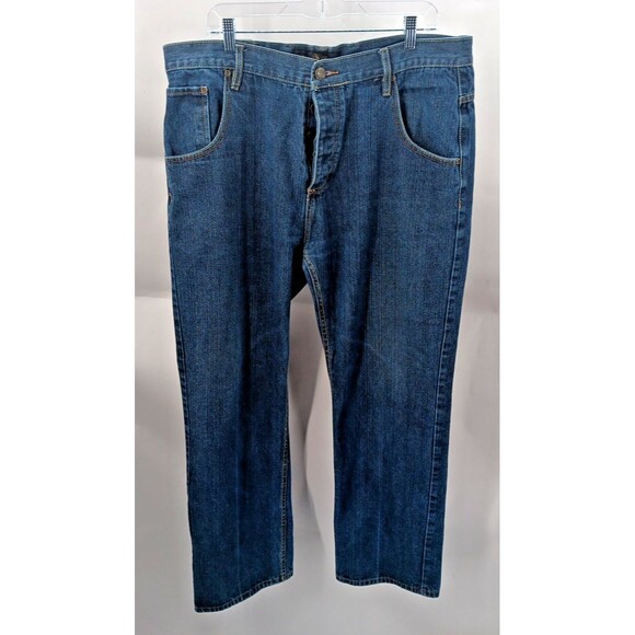 PHAT FARM Premium Jeans Men's 40x32 Blue Denim Dark Wash Hip Hop Skater Y2K - Picture 1 of 5